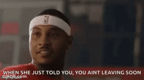 Man With Headband Saying When She Just Told You You Ain't Leaving Soon GIF
