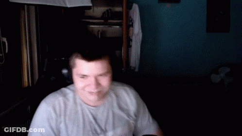 Man With Headphones And Abercrombie & Fitch Shirt GIF