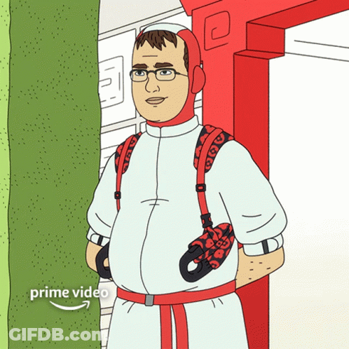 Man With Headphones And Backpack From Prime Video GIF