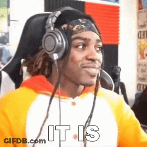 Man With Headphones And Bandana Smiling GIF