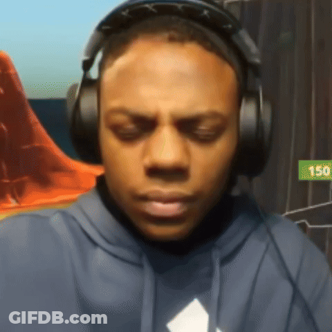 Man With Headphones And Blue Hoodie Holding 150 Sign GIF