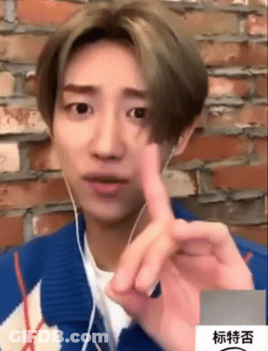 Man With Headphones And Blue Jacket Peace Sign GIF