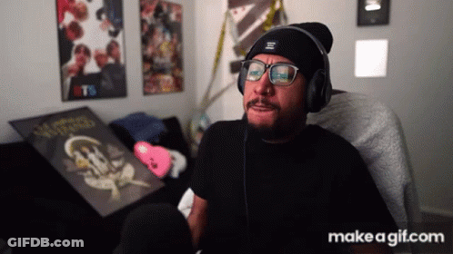 Man With Headphones And Glasses At Make A GIF Banner GIF