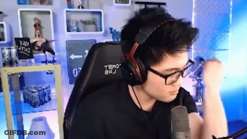 Man With Headphones And Glasses At Microphone GIF