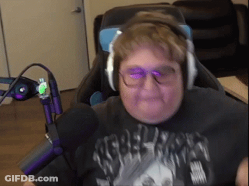 Man With Headphones And Glasses At Microphone Making Face GIF