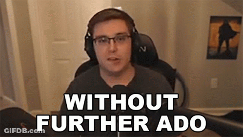 Man With Headphones And Glasses At Microphone Saying Without Further Ado GIF