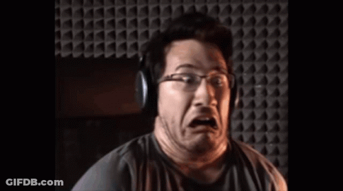 Man With Headphones And Glasses Making Funny Face GIF