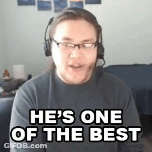 Man With Headphones And Glasses Making Funny Face Says He's One Of The Best GIF