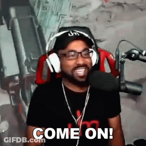 Man With Headphones And Glasses Saying Come On GIF