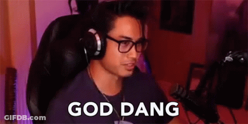Man With Headphones And Glasses Saying God Dang GIF
