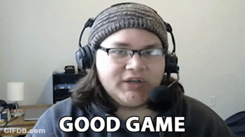 Man With Headphones And Glasses Saying Good Game GIF