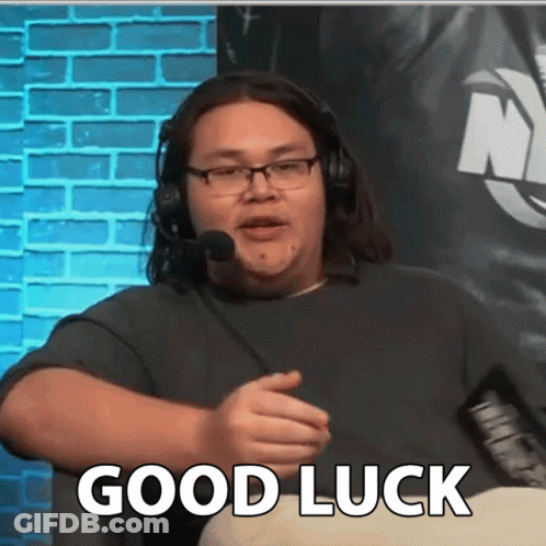 Man With Headphones And Glasses Saying Good Luck GIF
