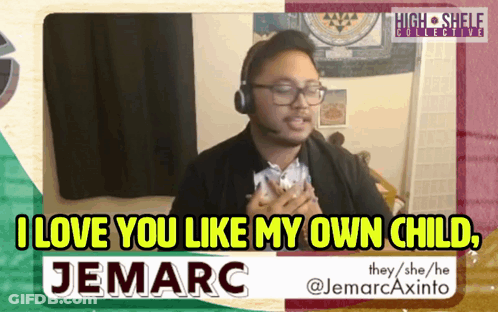 Man With Headphones And Glasses Saying I Love You GIF