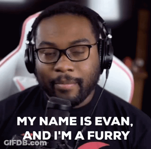 Man With Headphones And Glasses Saying Name Is Evan GIF
