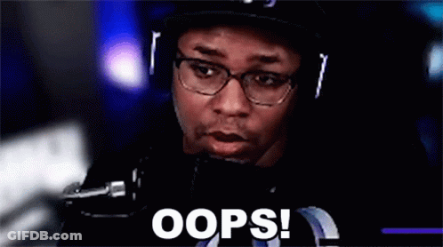 Man With Headphones And Glasses Saying Oops At Microphone GIF
