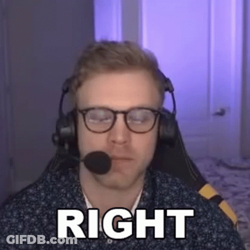 Man With Headphones And Glasses Saying Right Into Microphone GIF