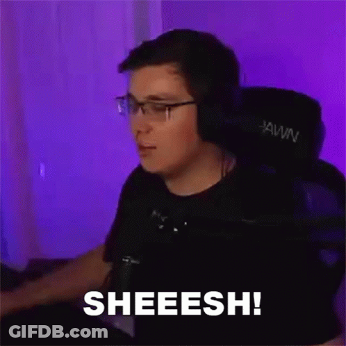 Man With Headphones And Glasses Saying Sheeesh GIF