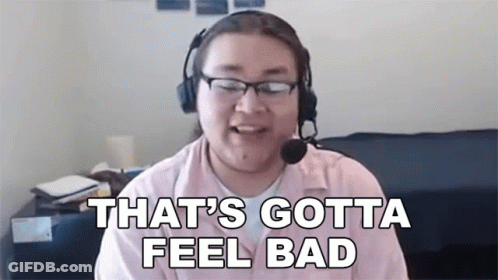 Man With Headphones And Glasses Saying That's Gotta Feel Bad GIF