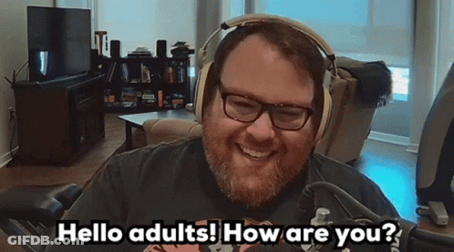 Man With Headphones And Glasses Says Hello GIF