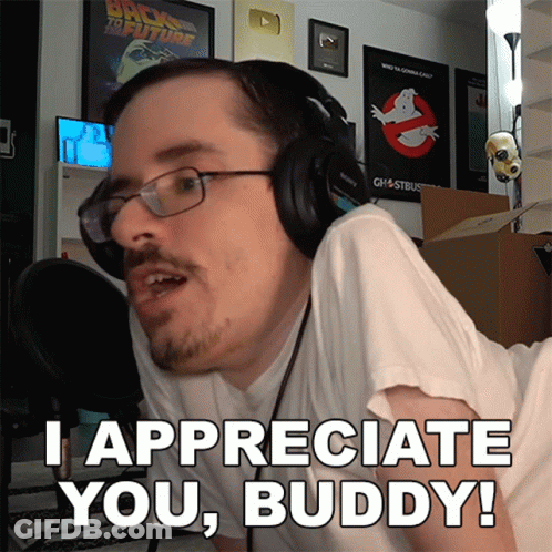 Man With Headphones And Glasses Says I Appreciate You Buddy GIF