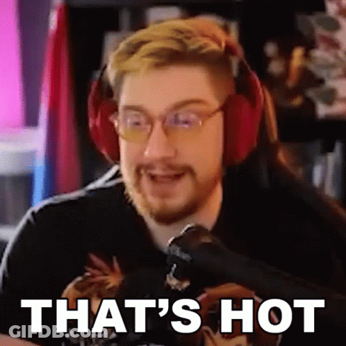 Man With Headphones And Glasses Says It's Hot GIF