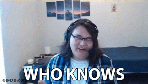 Man With Headphones And Glasses Says Who Knows GIF