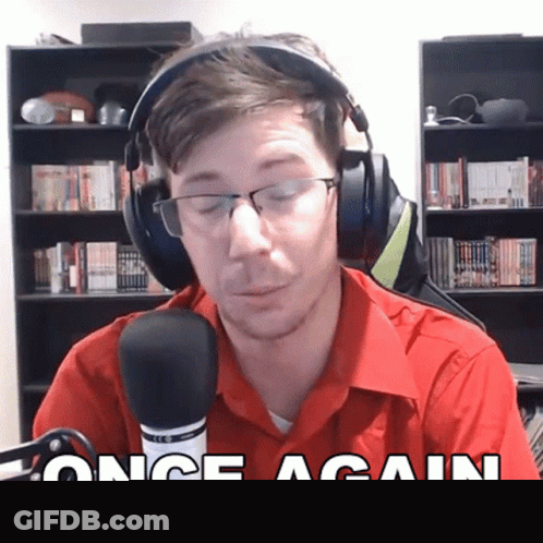 Man With Headphones And Glasses Speaking GIF
