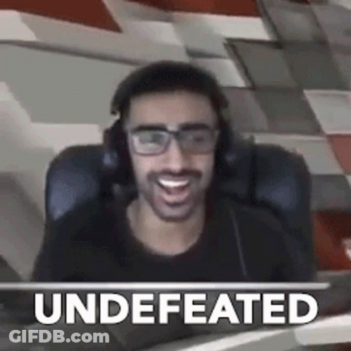 Man With Headphones And Glasses Undefeated GIF