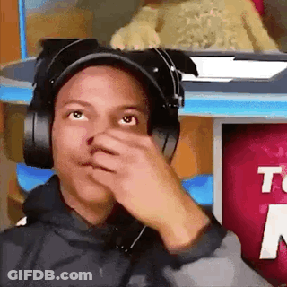 Man With Headphones And Hat Covering Nose GIF