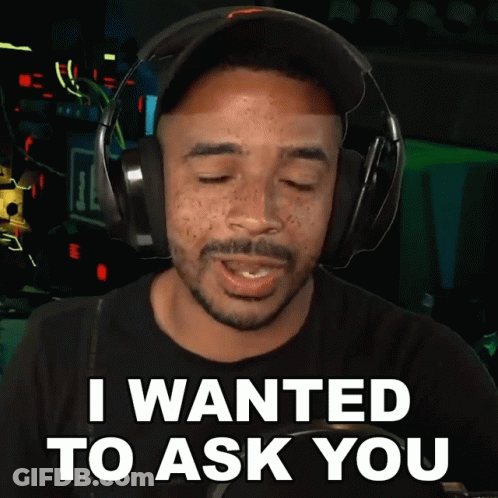 Man With Headphones And Hat I Wanted To Ask You GIF