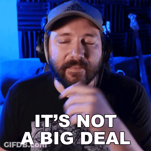 Man With Headphones And Hat Saying It's Not A Big Deal GIF