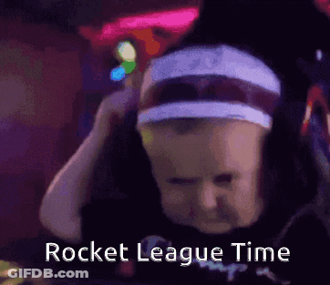 Man With Headphones And Headband Rocket League Time GIF
