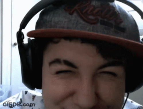 Man With Headphones And Kingston Hat GIF