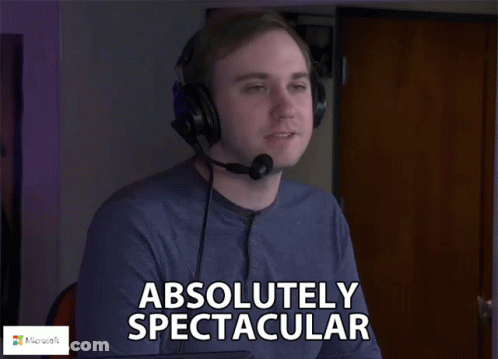 Man With Headphones And Mic Saying Absolutely Spectacular GIF