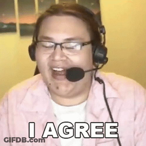 Man With Headphones And Microphone Funny Face Saying I Agree GIF