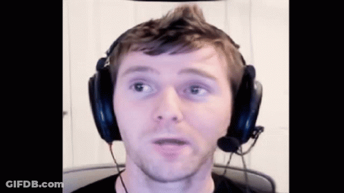 Man With Headphones And Microphone Making Funny Face GIF