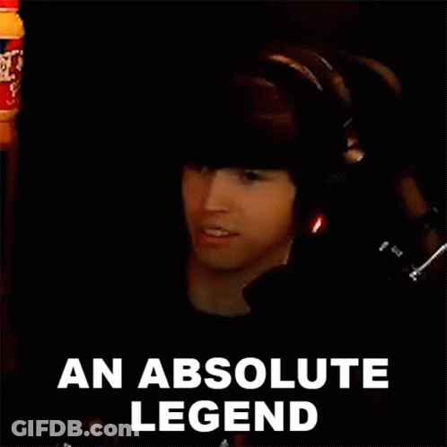 Man With Headphones And Microphone Saying An Absolute Legend GIF