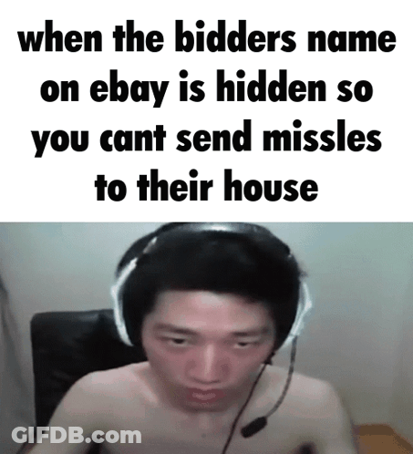 Man With Headphones And Microphone Saying Bidders Name Hidden GIF