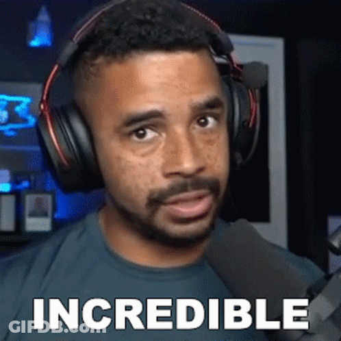 Man With Headphones And Microphone Saying Incredible GIF