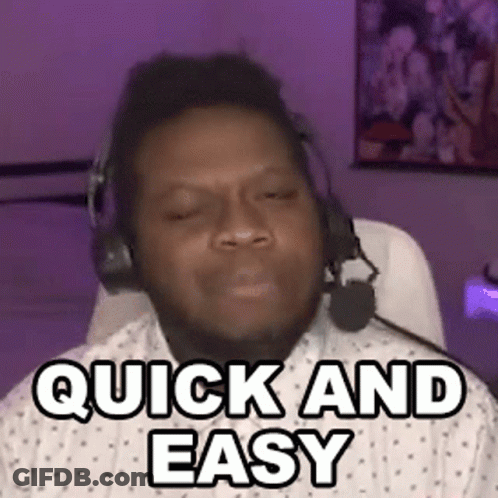 Man With Headphones And Microphone Saying Quick And Easy GIF