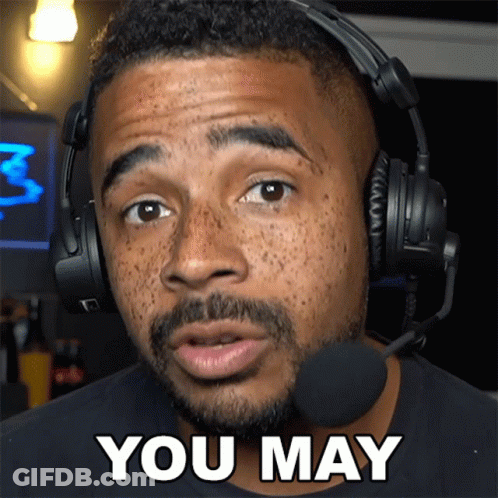 Man With Headphones And Microphone Saying You May GIF