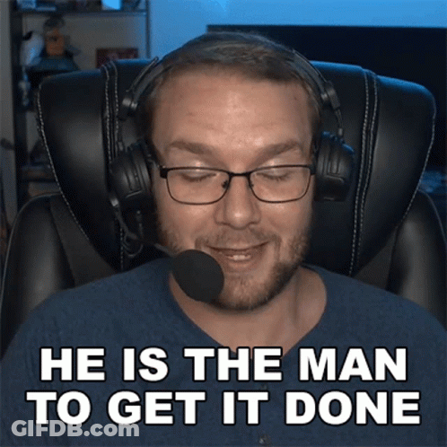 Man With Headphones And Microphone Says Get It Done GIF