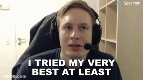 Man With Headphones And Microphone Says I Tried My Very Best At Least GIF