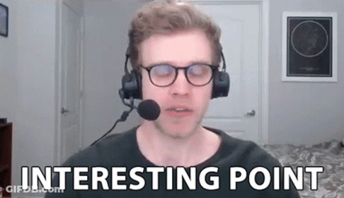 Man With Headphones And Microphone Says Interesting Point GIF