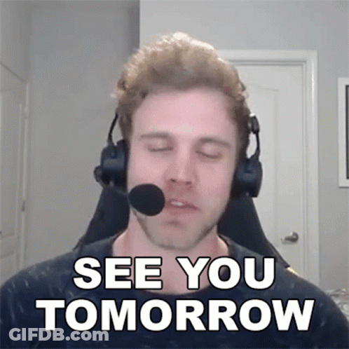 Man With Headphones And Microphone Says See You Tomorrow GIF
