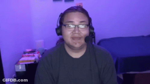 Man With Headphones And Microphone Smiling GIF