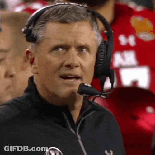 Man With Headphones And Microphone Watching Game GIF