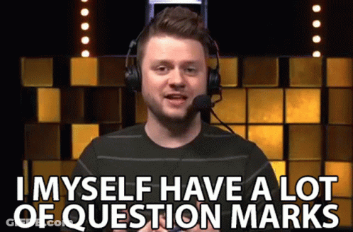 Man With Headphones And Mike Says I Myself Have A Lot Of Question Marks GIF