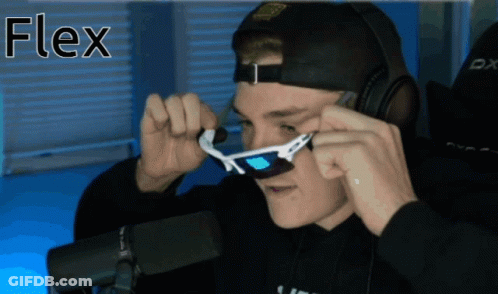 Man With Headphones And Sunglasses Flex GIF