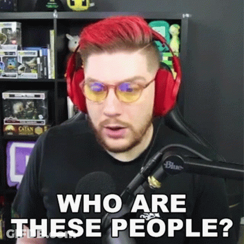 Man With Headphones And Sunglasses Saying Who Are These People GIF